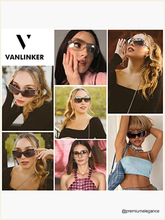 Wrap Around Y2K Sunglasses Oversized Shield Frameless Shades Unisex main image 5